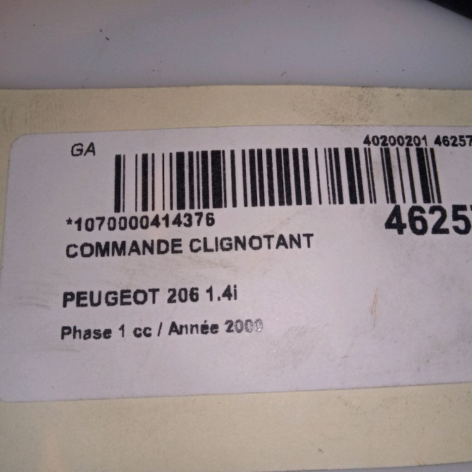 Commande clignotant occasion PEUGEOT 206 Phase 1 09-1998->03-2009 1.4i 625376 5