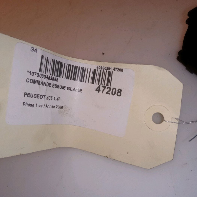 Commande essuie glace occasion PEUGEOT 206 Phase 1 09-1998->03-2009 1.4i 4