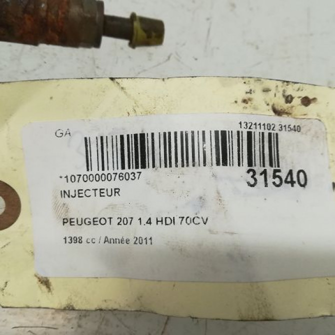 Injecteur occasion PEUGEOT 207 Phase 1 04-2006->06-2013 1.4 HDI 70ch 1980EJ 4