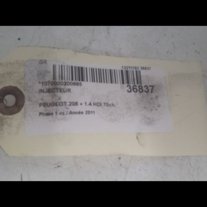 Injecteur occasion PEUGEOT 206 + Phase 1 03-2009->05-2013 1.4 HDI 70ch 1980EJ 2