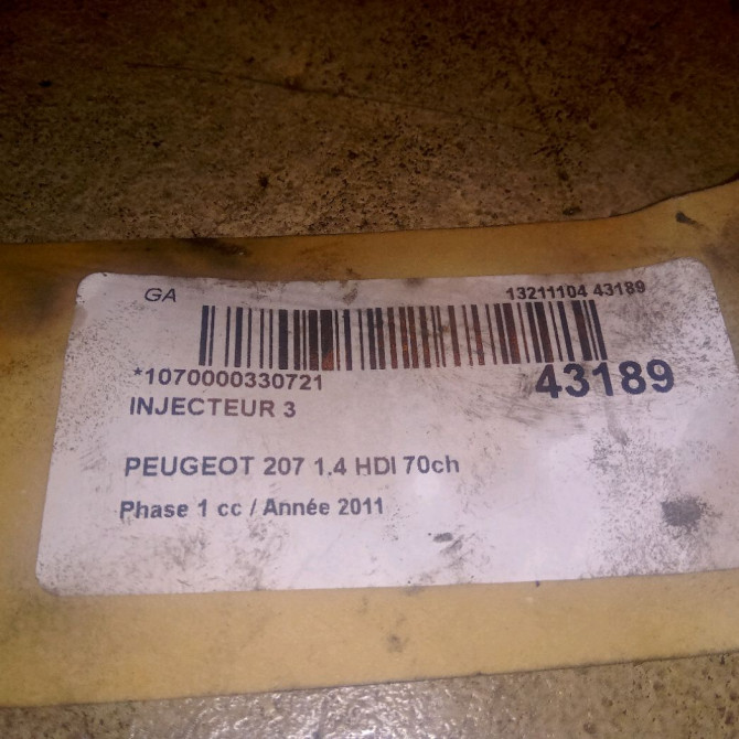 occasion PEUGEOT 207 Phase 1 04-2006->06-2013 1.4 HDI 70ch 1980EJ 2