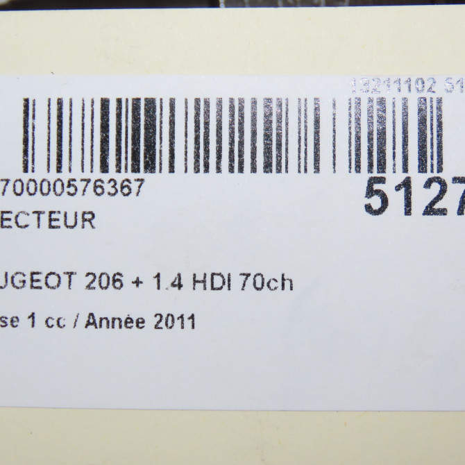 Injecteur occasion PEUGEOT 206 + Phase 1 03-2009->05-2013 1.4 HDI 70ch 1980EJ 5