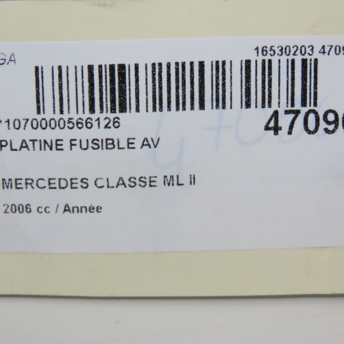 Platine fusible av occasion MERCEDES CLASSE ML II phase 1 03-2005->09-2008 6
