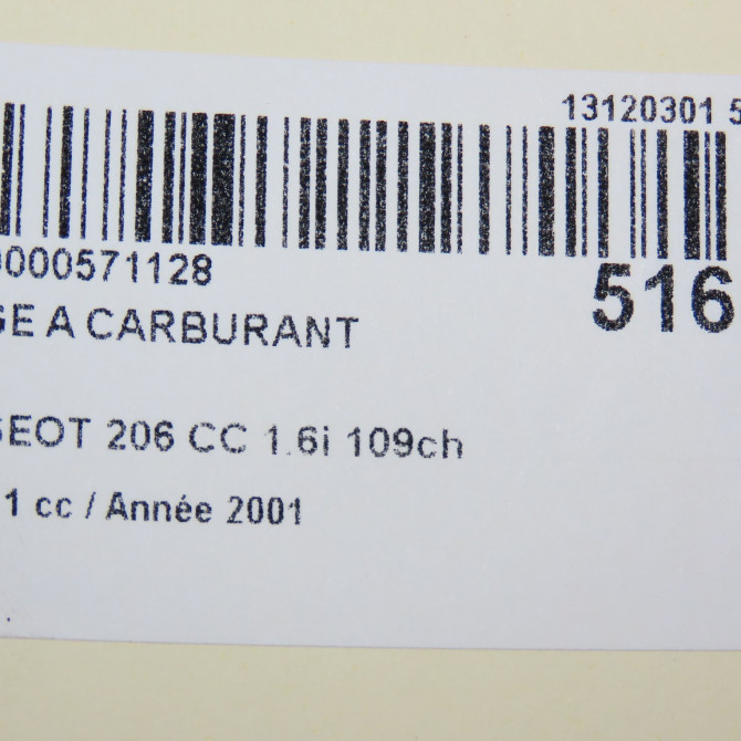 Jauge a carburant occasion PEUGEOT 206 CC Phase 1 10-2000->03-2007 1.6i 109ch 4