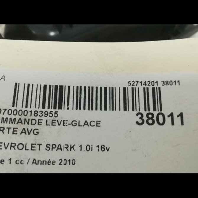 Commande lève-glace porte avant gauche occasion CHEVROLET SPARK Phase 1 01-2010->09-2012 1.0i 16v 68ch 96942498 3