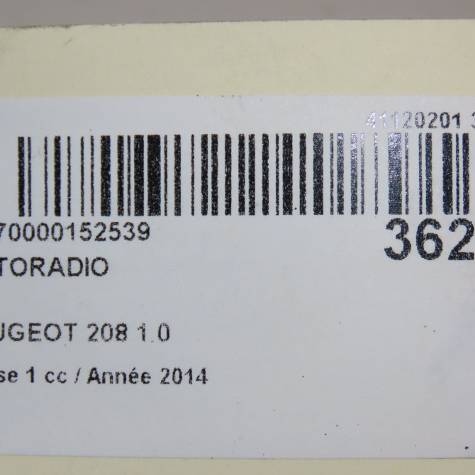 Autoradio occasion PEUGEOT 208 208 Phase 1 2012-03-01->2015-09-30 1.0 PURETECH 68ch 16087573ZD 5