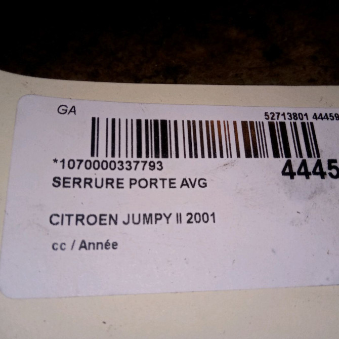 Serrure porte avg occasion PEUGEOT EXPERT I Phase 1 10-1995->12-2003 9135J4 3