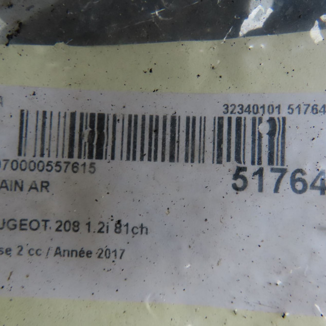 Train arrière occasion PEUGEOT 208 Phase 2 04-2015->... 1.2i 81ch 1607197280 6