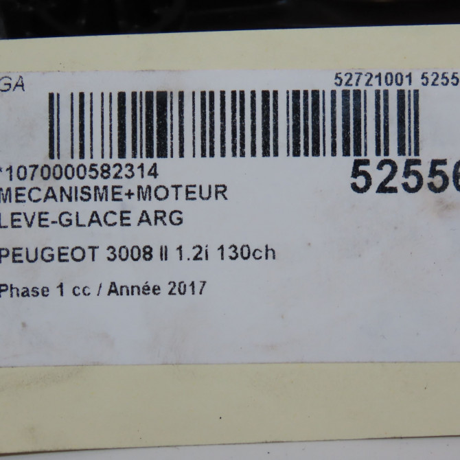 Mecanisme+moteur leve-glace arg occasion PEUGEOT 3008 II Phase 1 04-1995->04-1999 1.2i 130ch 9840190280 8
