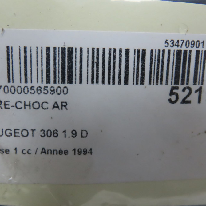 Pare-choc arrière occasion PEUGEOT 306 Phase 1 09-1994->03-1997 1.9 D 7410S4 7