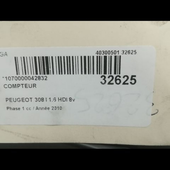 Compteur occasion PEUGEOT 308 I Phase 1 09-2007->03-2011 1.6 HDI 8v 112ch 9806132480 4
