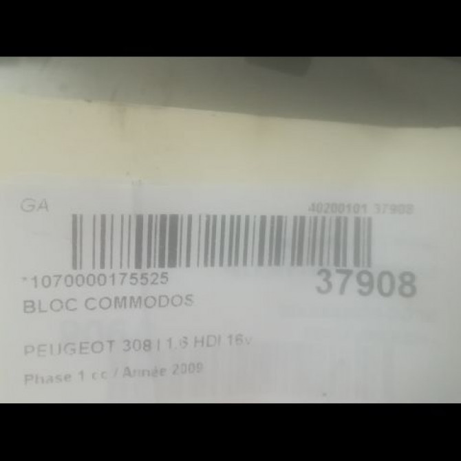 Bloc commodos occasion PEUGEOT 308 I Phase 1 09-2007->03-2011 1.6 HDI 16v 110ch 98062014XT 3