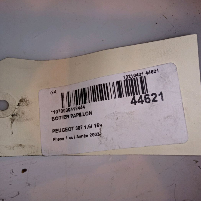 Boitier papillon occasion PEUGEOT 307 Phase 1 04-2001->06-2005 1.6i 16v 1635Q9 5