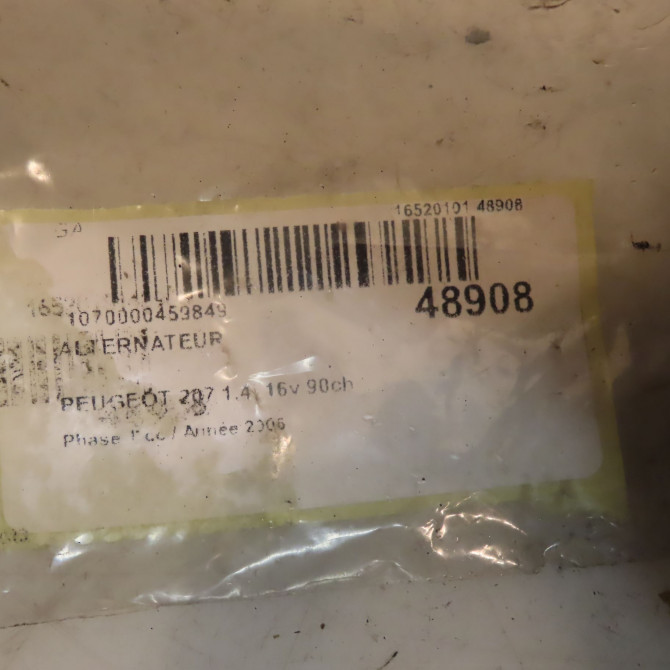 Alternateur occasion PEUGEOT 207 Phase 1 04-2006->06-2013 1.4i 16v 90ch 5705FA 5