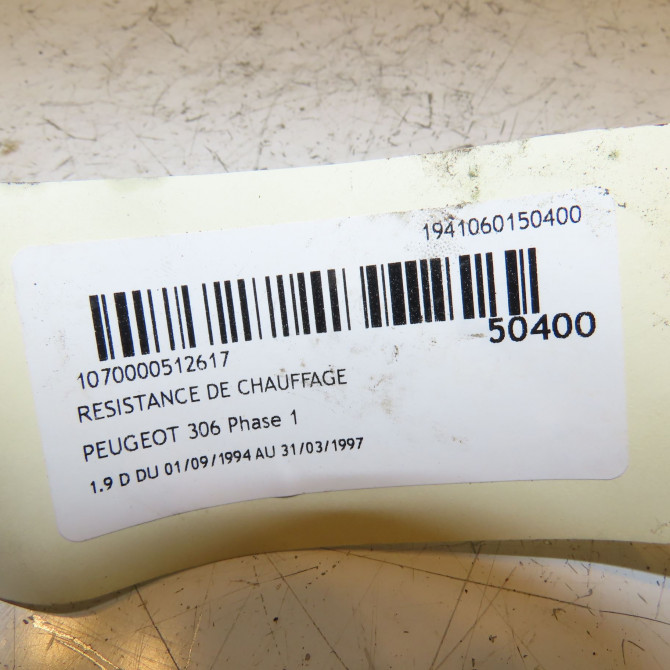 Resistance de chauffage occasion PEUGEOT 306 Phase 1 09-1994->03-1997 1.9 D 6450P7 3