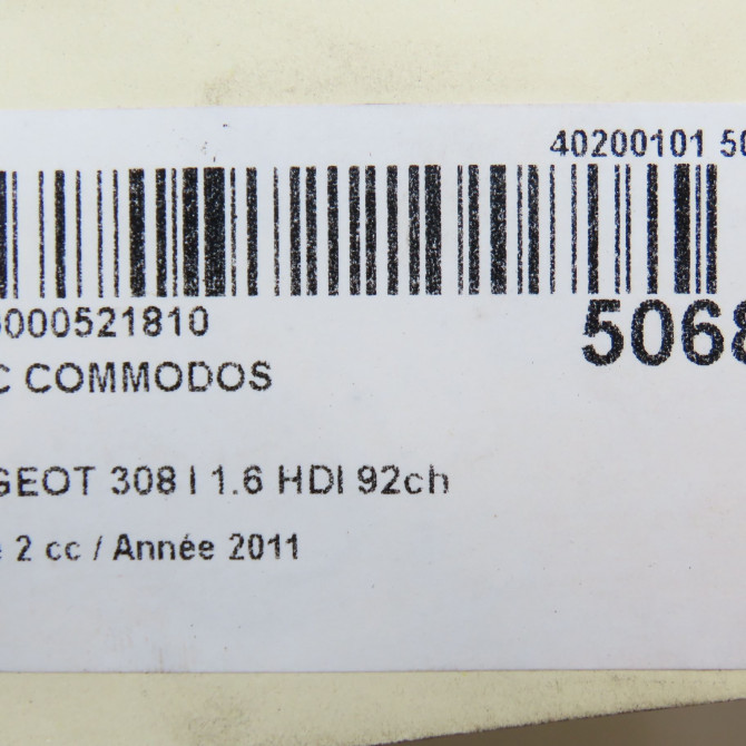 Bloc commodos occasion PEUGEOT 308 I Phase 2 04-2011->12-2014 1.6 HDI 92ch 98062019XT 7