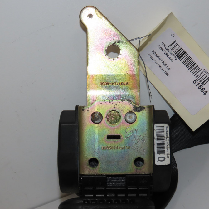 Ceinture avant droite occasion PEUGEOT 306 Phase 2 04-1997->03-2002 1.4i 8973T0 3