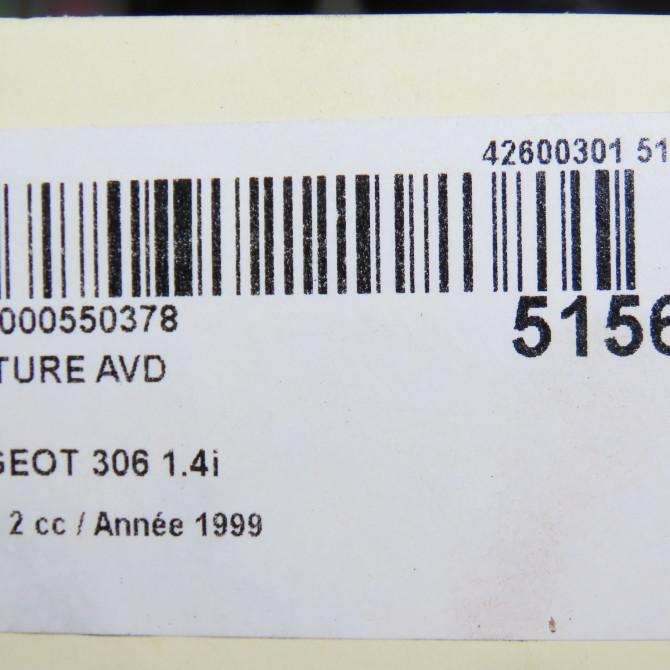 Ceinture avant droite occasion PEUGEOT 306 Phase 2 04-1997->03-2002 1.4i 8973T0 6