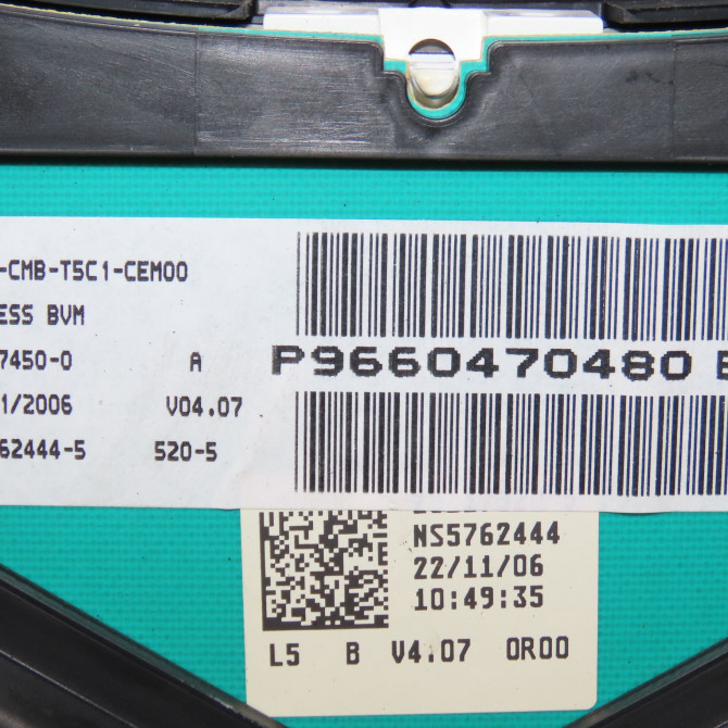 Compteur occasion PEUGEOT 307 Phase 2 06-2005->03-2008 1.6i 16v 6103L5 4
