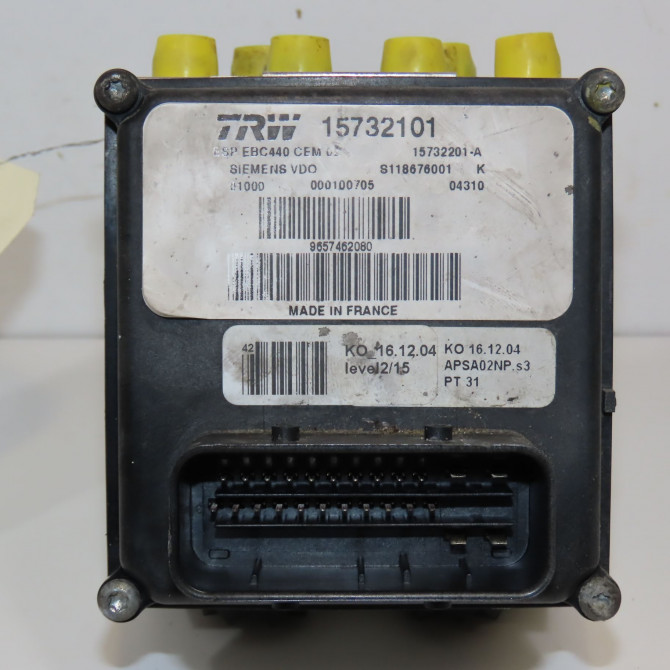 Unité hydraulique ABS occasion PEUGEOT 407 Phase 1 04-2004->07-2008 1.6 HDI 16v 1K0614517ASBEF 3