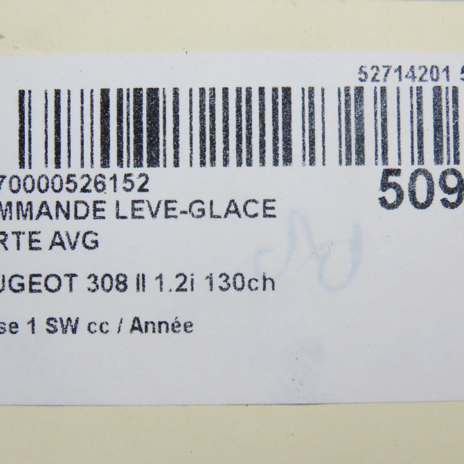 Commande lève-glace porte avant gauche occasion 7