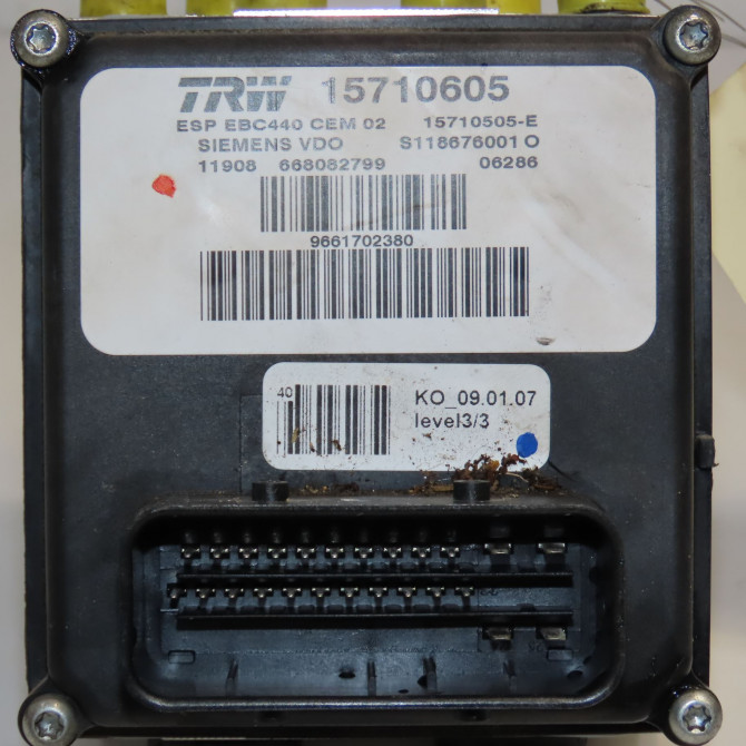 Unité hydraulique ABS occasion PEUGEOT 407 Phase 1 04-2004->07-2008 2.2 HDI 16v 4541X3 2