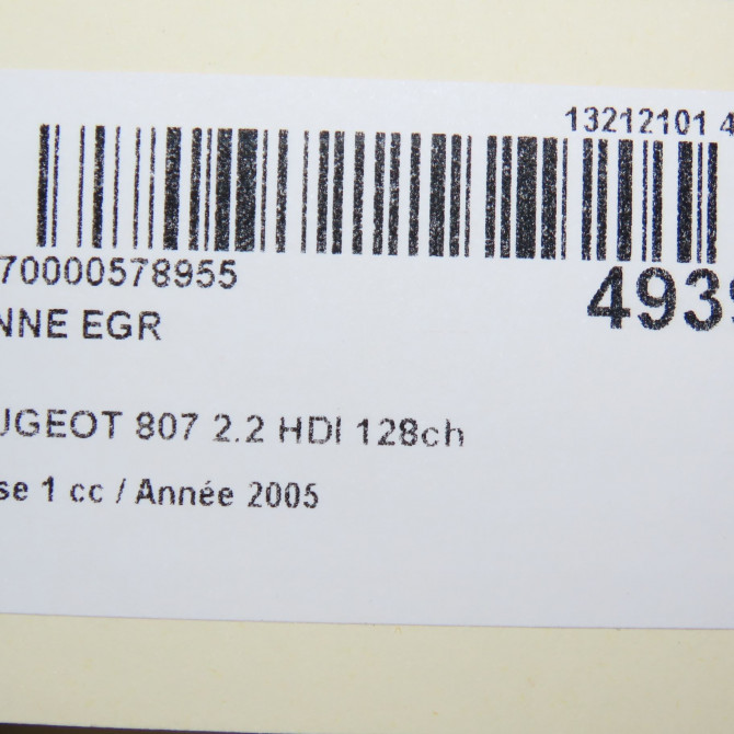 Vanne EGR occasion PEUGEOT 807 Phase 1 06-2002->12-2014 2.2 HDI 128ch 1628XP 7