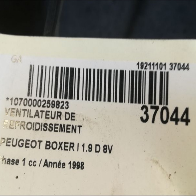 Ventilateur de refroidissement occasion PEUGEOT BOXER I Phase 1 07-1994->02-2002 1.9 D 8V 70ch 3