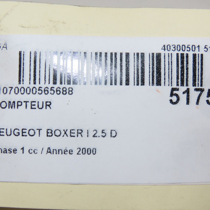 Compteur occasion PEUGEOT BOXER I Phase 1 07-1994->02-2002 2.5 D 6101ZZ 4