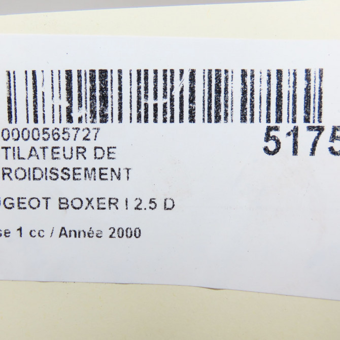 Ventilateur de refroidissement occasion PEUGEOT BOXER I Phase 1 07-1994->02-2002 2.5 D 6