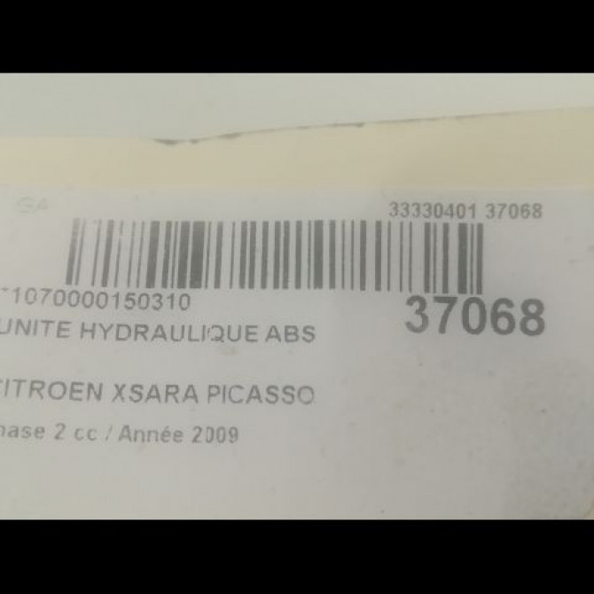 Unité hydraulique ABS occasion CITROEN XSARA PICASSO Phase 2 02-2004->12-2010 1.6 HDI 110ch 4541FJ 3