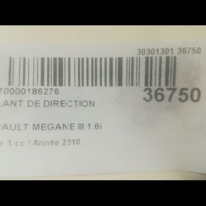 Volant de direction occasion RENAULT MEGANE III Phase 1 11-2008->01-2012 1.6i 16v 110ch 484306291R 2