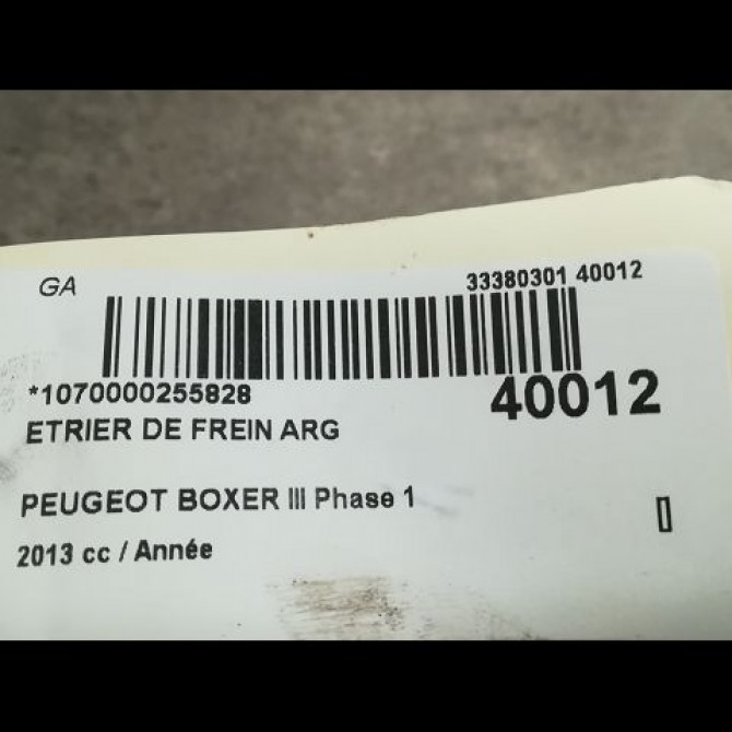 Etrier de frein arrière gauche occasion PEUGEOT BOXER III Phase 1 06-2006->... 1612437280 3