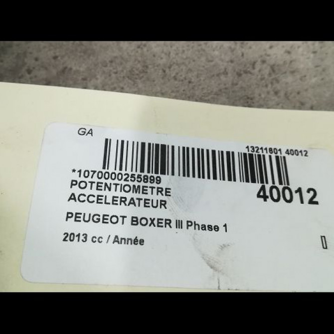 Potentiometre accelerateur occasion PEUGEOT BOXER III Phase 1 06-2006->... 2