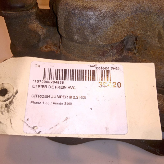 Etrier de frein avant gauche occasion CITROEN JUMPER III Phase 1 06-2006->... 2.2 HDi 100ch 4401J8 4