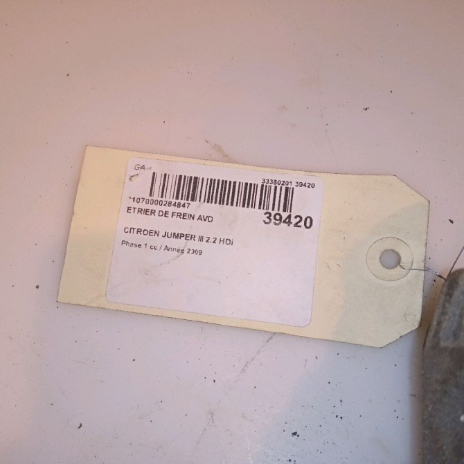 Etrier de frein avant droit occasion CITROEN JUMPER III Phase 1 06-2006->... 2.2 HDi 100ch 4401J9 4