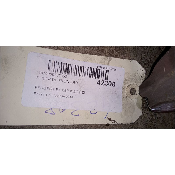 Etrier de frein arrière droit occasion PEUGEOT BOXER III Phase 1 06-2006->... 2.2 HDI 100ch 1612437380 2