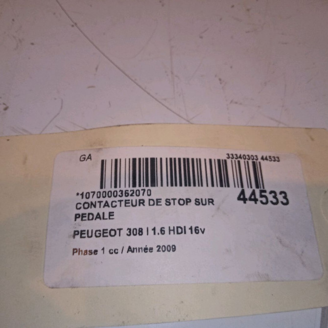 occasion PEUGEOT 308 I Phase 1 09-2007->03-2011 1.6 HDI 16v 90ch 9818232480 3