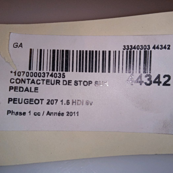 occasion PEUGEOT 207 Phase 1 04-2006->06-2013 1.6 HDI 8v 92ch 9818232480 4