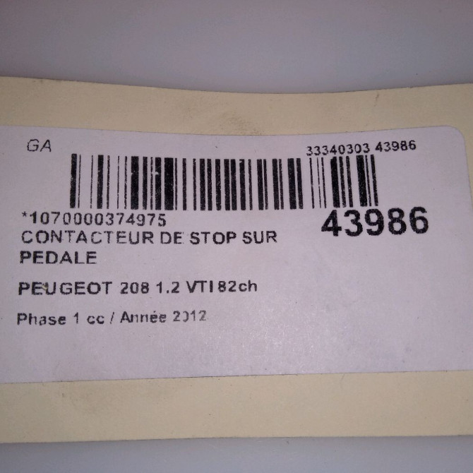 occasion PEUGEOT 208 208 Phase 1 2012-03-01->2015-09-30 1.2 VTI 82ch 9818232480 3