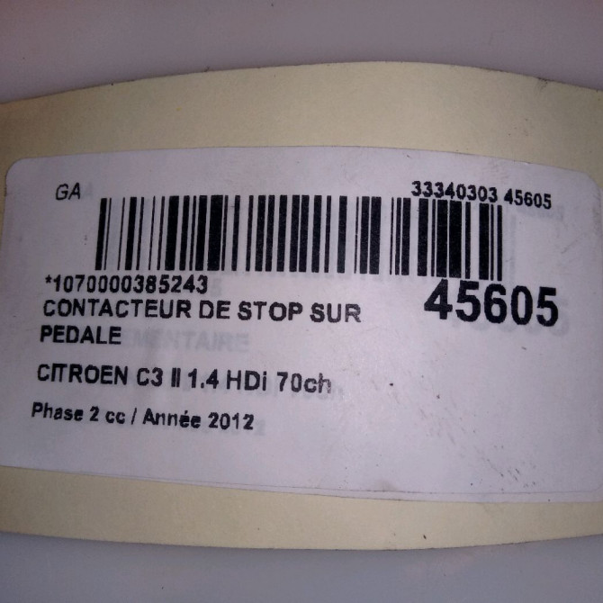 occasion CITROEN C3 II Phase 2 03-2013->12-2016 1.4 HDi 70ch 9818232480 4