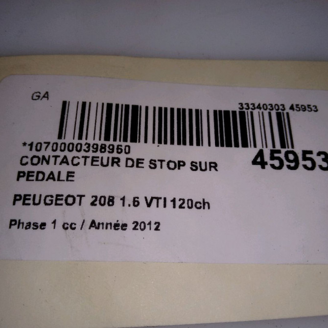 occasion PEUGEOT 208 208 Phase 1 2012-03-01->2015-09-30 1.6 VTI 120ch 9818232480 4