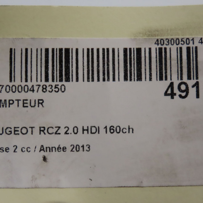 Compteur occasion PEUGEOT RCZ Phase 2 09-2012->... 2.0 HDI 160ch 9805535280 8