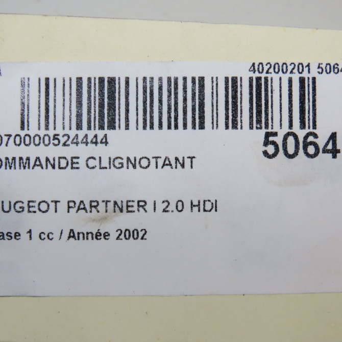 Commande clignotant occasion PEUGEOT PARTNER I Phase 1 01-1997->12-2002 2.0 HDI 6