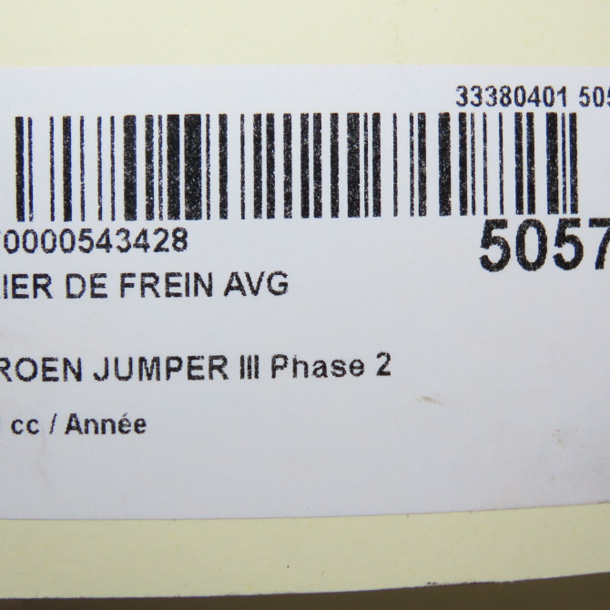 Etrier de frein avant gauche occasion CITROEN JUMPER III Phase 2 06-2014->... 4401J6 6