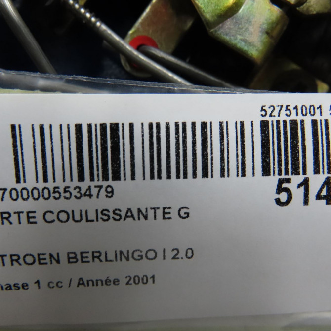Porte coulissante g occasion CITROEN BERLINGO I Phase 1 09-1996->11-2002 2.0 HDi 9835686280 7