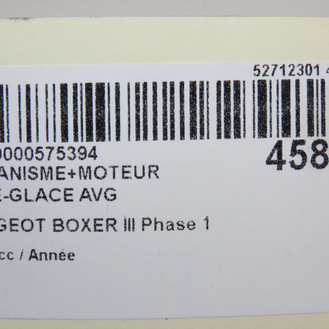 Mecanisme+moteur leve-glace avg occasion PEUGEOT BOXER III Phase 1 06-2006->... 1607706980 7