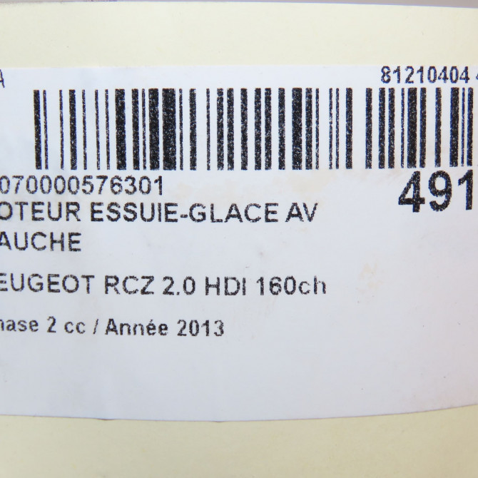 occasion PEUGEOT RCZ Phase 2 09-2012->... 2.0 HDI 160ch 6405RL 7