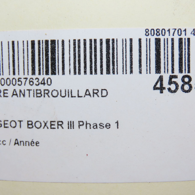 Phare antibrouillard avant droit occasion PEUGEOT BOXER III Phase 1 06-2006->... 620862 5