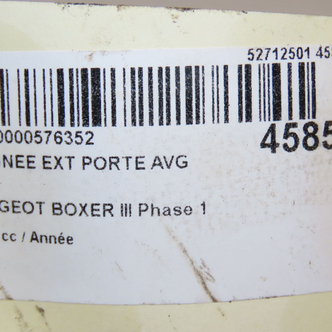 Poignee ext porte avg occasion PEUGEOT BOXER III Phase 1 06-2006->... 9101CY 4